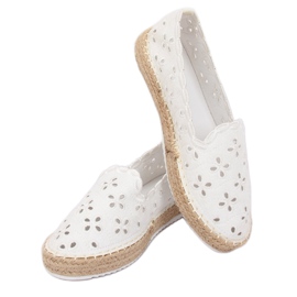 Espadrilles ajourées blanches LT112 Blanc 3