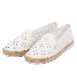 Espadrilles ajourées blanches LT112 Blanc 2