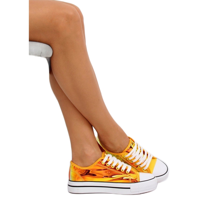 Jaune XL19P Baskets jaune pétrole d'or 1