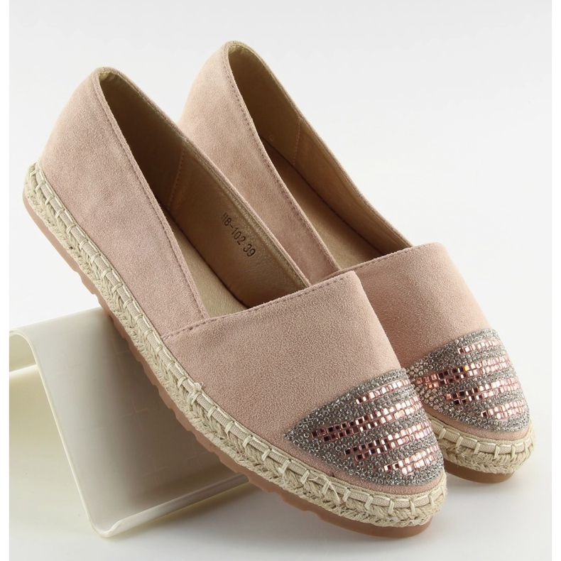 Espadrilles roses pour femmes H8-102 Champagne II-GAT 2 Espadrilles roses pour femmes H8-102 Champagne II-GAT 2