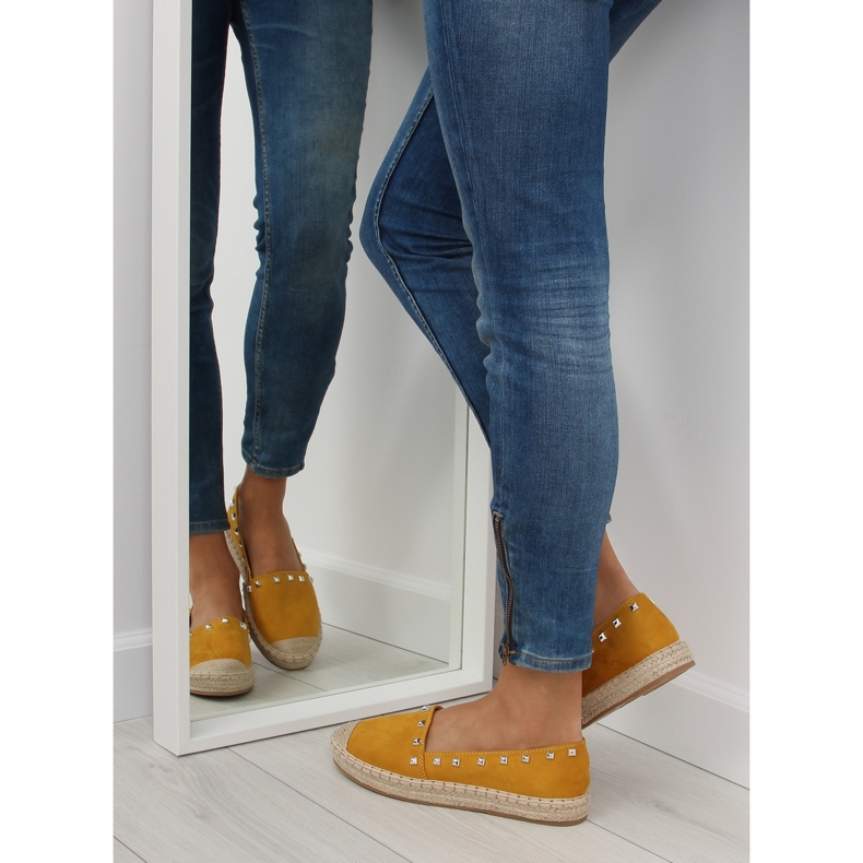 Espadrilles jaunes pour femmes 99-17 Jaune II-GAT 2