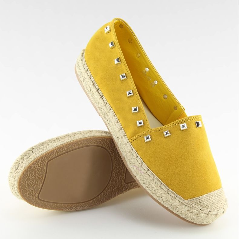 Espadrilles jaunes pour femmes 99-17 Jaune II-GAT 1