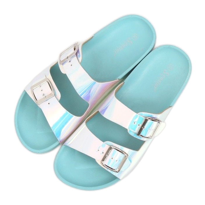 Bleu BG28P Chaussons bleu pétrole 2