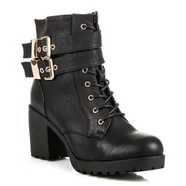 Bottes confortables avec fourrure le noir 2