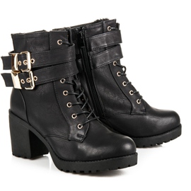 Bottes confortables avec fourrure le noir 5