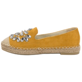 Small Swan Espadrilles En Daim Avec Ornements jaune 4