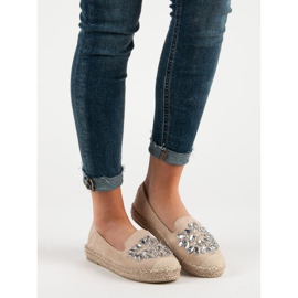 Small Swan Espadrilles En Daim Avec Ornements brun 5