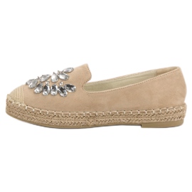 Small Swan Espadrilles En Daim Avec Ornements brun 3