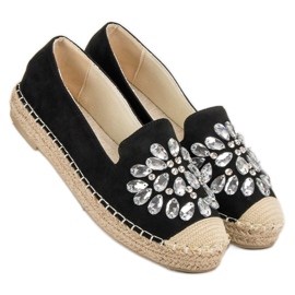 Small Swan Espadrilles En Daim Avec Ornements le noir 3
