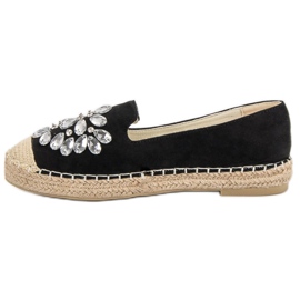 Small Swan Espadrilles En Daim Avec Ornements le noir 5