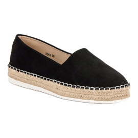 Small Swan Espadrilles En Daim Noir le noir 2