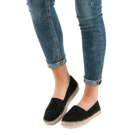 Small Swan Espadrilles En Daim Noir le noir 5