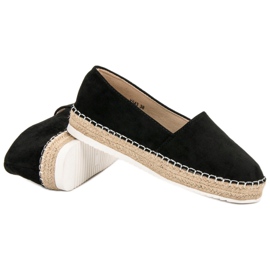 Small Swan Espadrilles En Daim Noir le noir 6