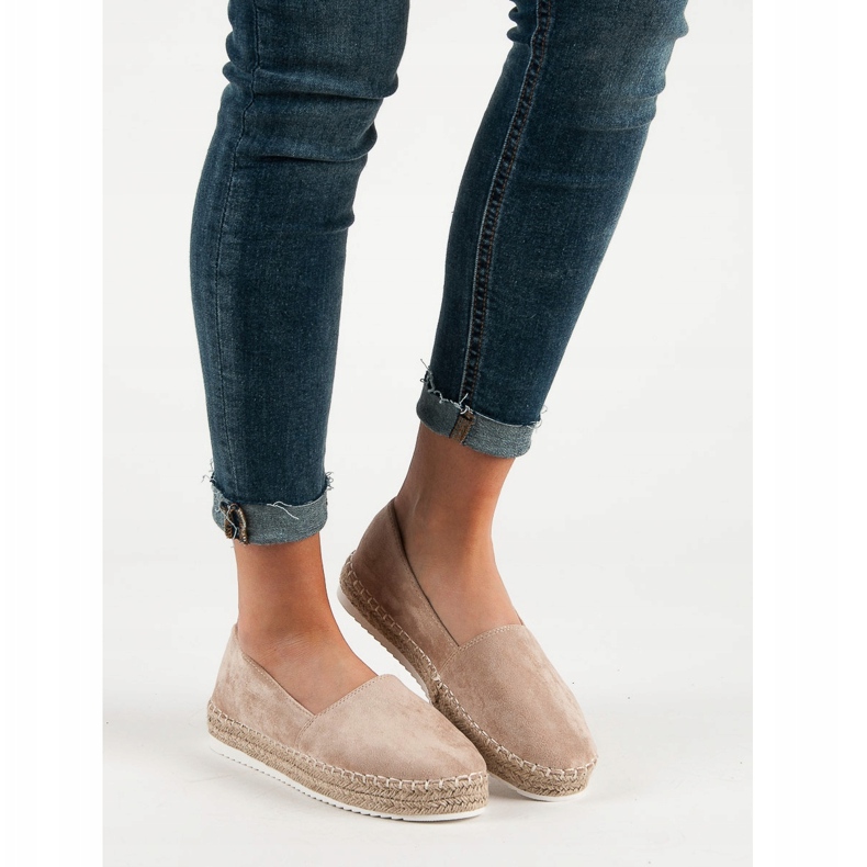 Small Swan Espadrilles En Daim Beige 2