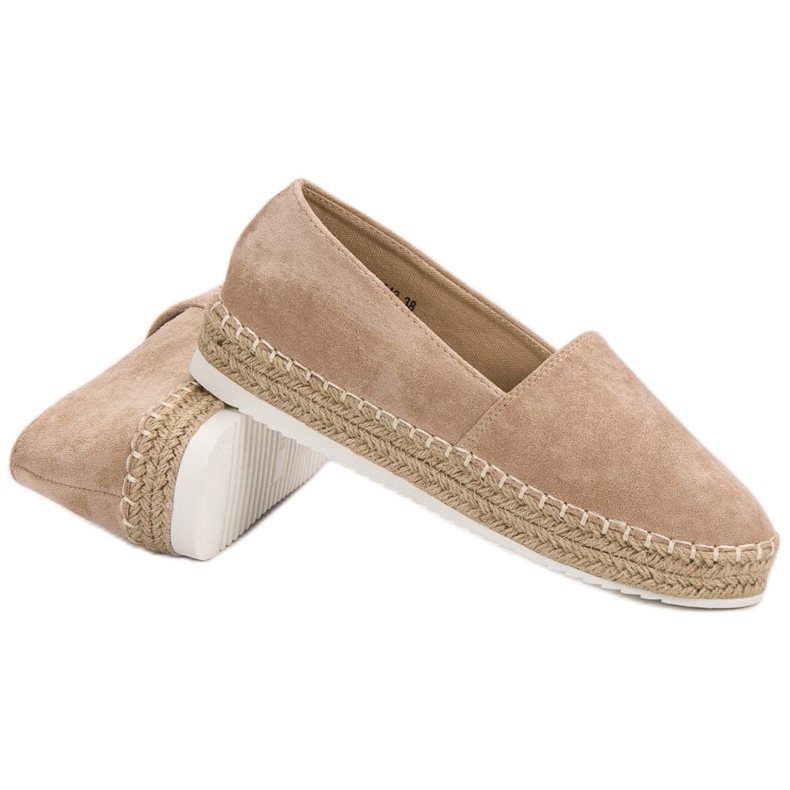 Small Swan Espadrilles En Daim Beige 1