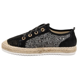 Espadrilles nouées le noir 3