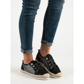 Espadrilles nouées le noir 7