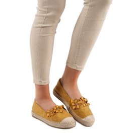 Espadrilles À Fleurs jaune 2