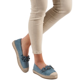 Espadrilles À Fleurs bleu 1