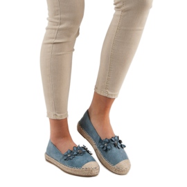 Espadrilles À Fleurs bleu 2