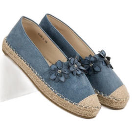Espadrilles À Fleurs bleu 3