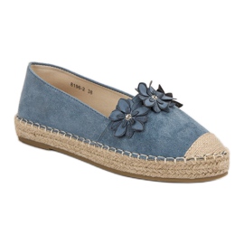 Espadrilles À Fleurs bleu 4