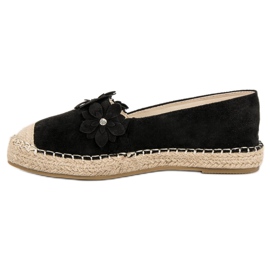 Espadrilles À Fleurs le noir 3