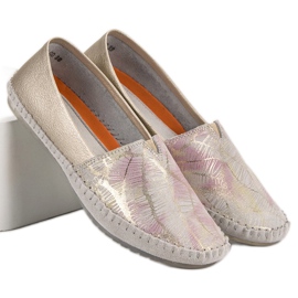 Slippers en cuir VINCEZA jaune 4