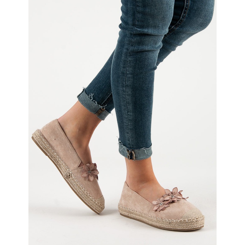Espadrilles À Fleurs rose 1
