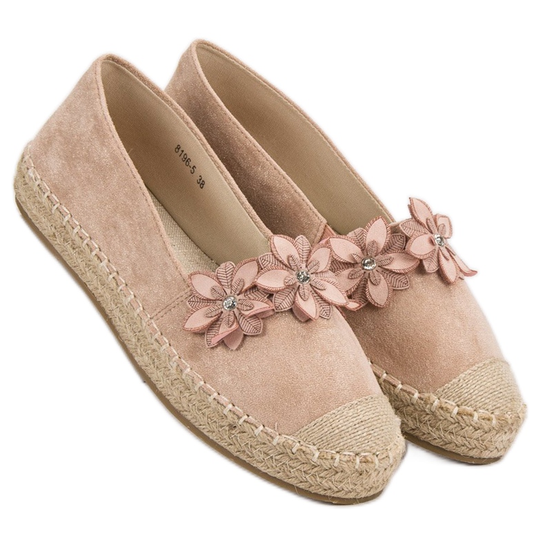 Espadrilles À Fleurs rose 2