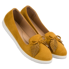 Comer Ballerines en daim moutarde jaune 2 Comer Ballerines en daim moutarde jaune 2