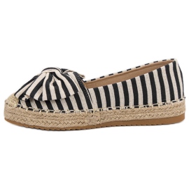 Espadrilles à rayures le noir brun 5