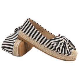 Espadrilles à rayures le noir brun 6