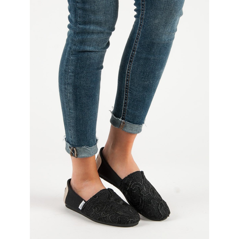 L. Day Slipons Avec Motif le noir 1