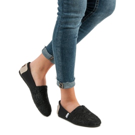 L. Day Slipons Avec Motif le noir 2