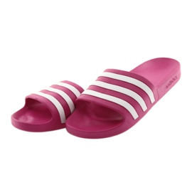 Chaussons Adidas Adilette Aqua F35536 blanche rose 3