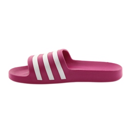 Chaussons Adidas Adilette Aqua F35536 blanche rose 2