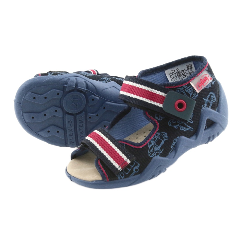 Befado sandales chaussures pour enfants 350P003 rouge bleu marine 5