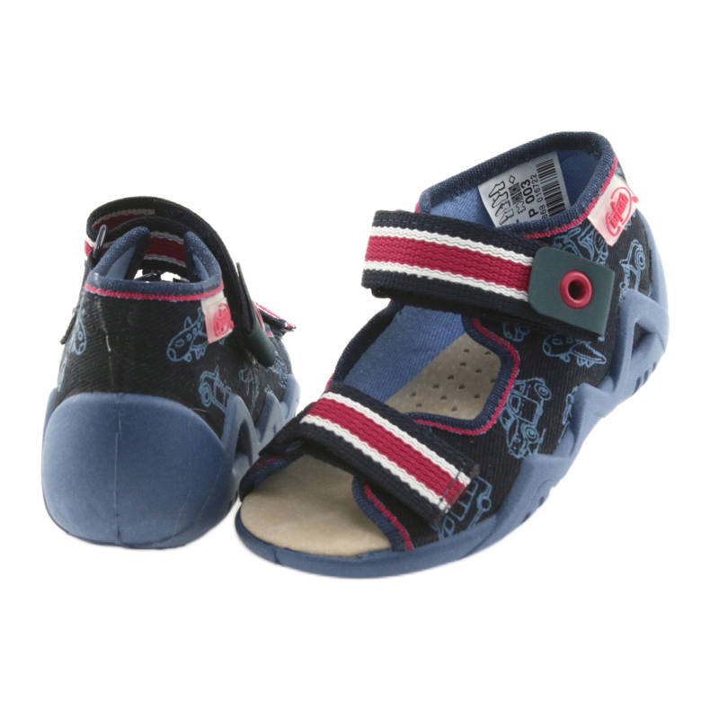Befado sandales chaussures pour enfants 350P003 rouge bleu marine 4