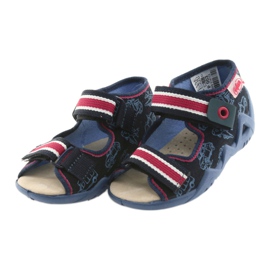 Befado sandales chaussures pour enfants 350P003 rouge bleu marin 3