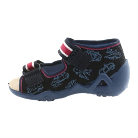 Befado sandales chaussures pour enfants 350P003 rouge bleu marine 2