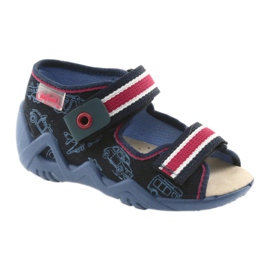 Befado sandales chaussures pour enfants 350P003 rouge bleu marin 1