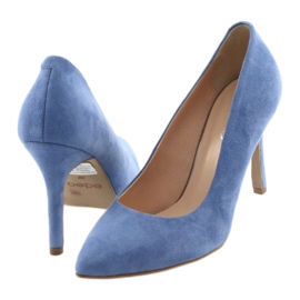 Escarpins sur un stiletto chaussures pour femmes Edeo 3313 bleu 4