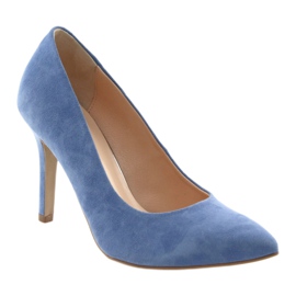 Escarpins sur un stiletto chaussures pour femmes Edeo 3313 bleu 1