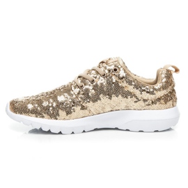 Via Giulia  Chaussures de sport à paillettes jaune 2