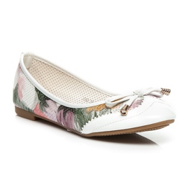 Sergio Todzi Ballerine fleurie blanc 1