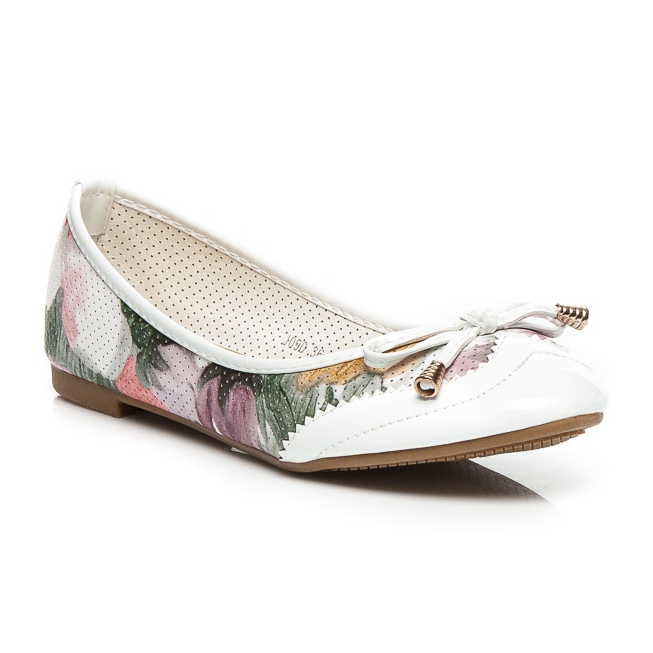 Sergio Todzi Ballerine fleurie blanche 1