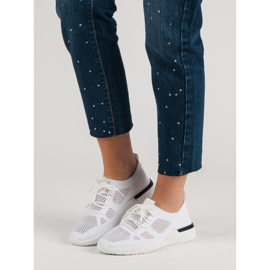 Chaussures de sport aérées blanc 2