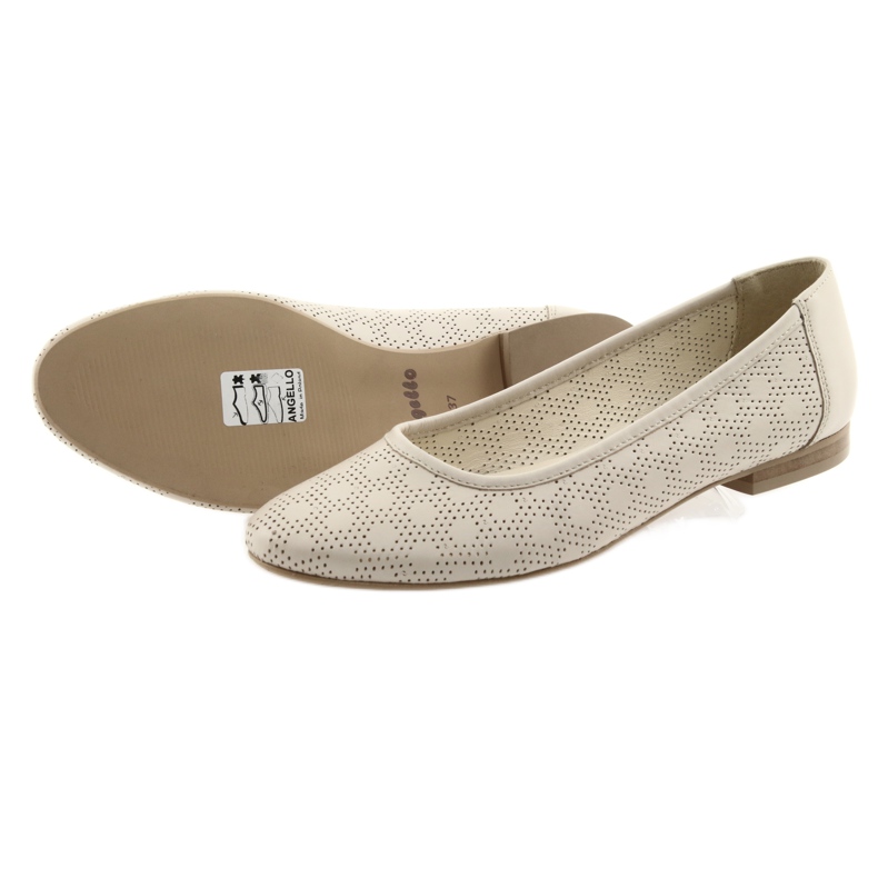 Ballerines femme beige cuir Angello 1780 4
