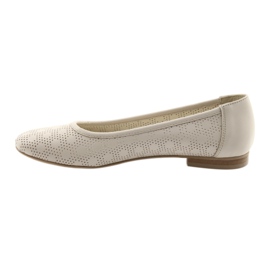 Ballerines femme beige cuir Angello 1780 2